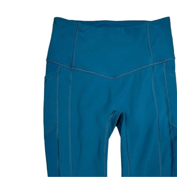 Lululemon Athletica Desert Teal Blue All The Right Places Crop II Legging - Picture 6 of 7